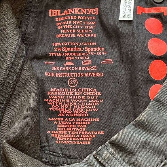Blank NYC Black Denim Shorts Size 27 EUC - Picture 12 of 12